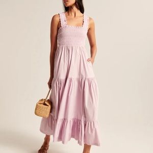 Abercrombie Smocked Bodice Easy Maxi Dress NWOT